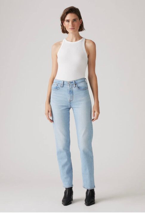 Levi's Blue Wedgie Straight Ankle Jeans - 27