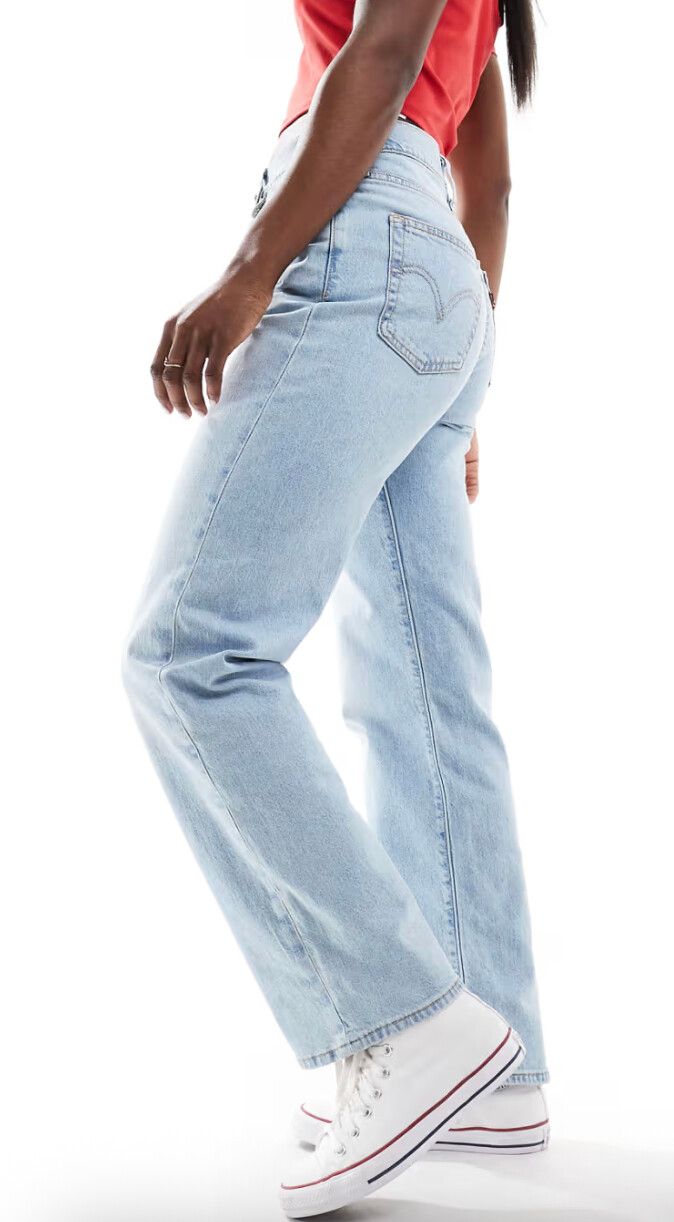 Levi's Blue Ribcage Straight Ankle Jeans - 26