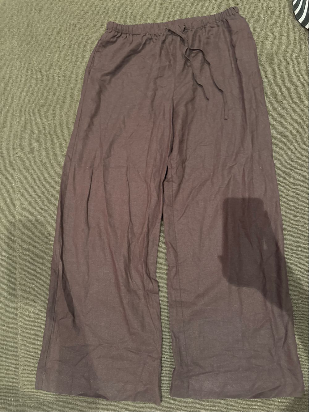 Brown Linen Glassons Pants