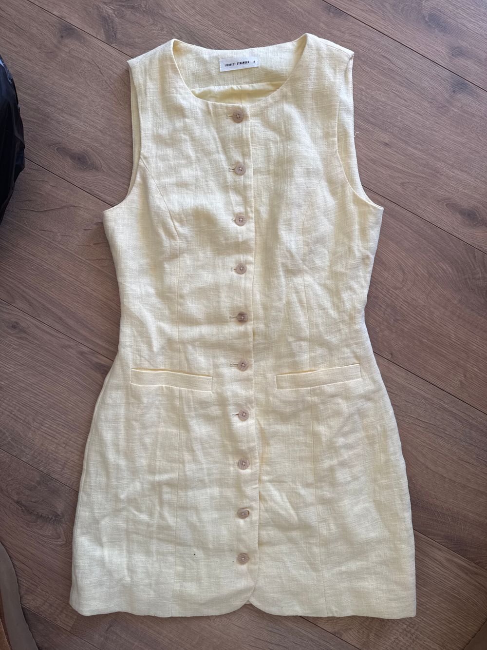 Yellow mini dress
