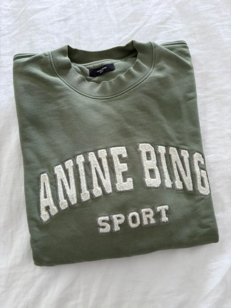 Anine Bing Green Sport Sweatshirt