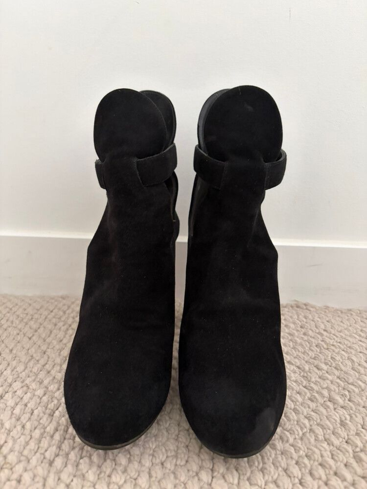 Celine Black Suede Callie Ankle Boots