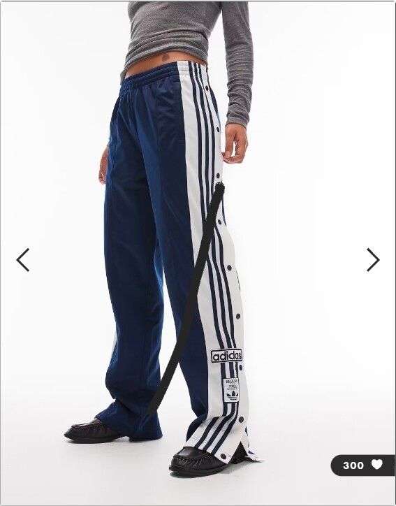 adidas Originals Adibreak track pants in navy and white