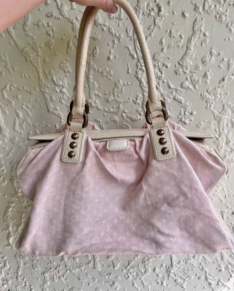 Authentic Louis Vuitton Minilin Rose Trapeze Large  Bag