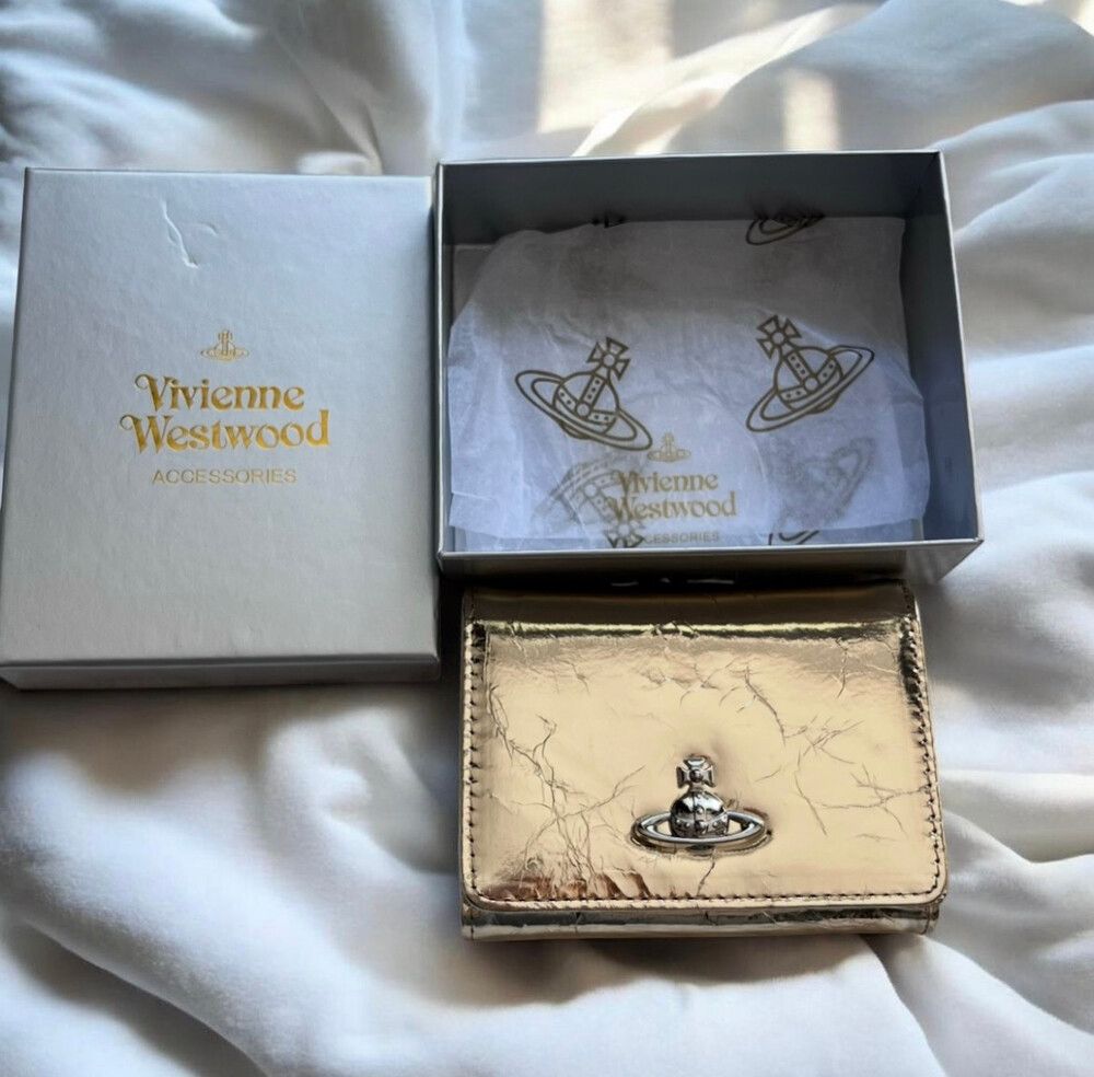 Vivienne Westwood Gold Scrunch Wallet