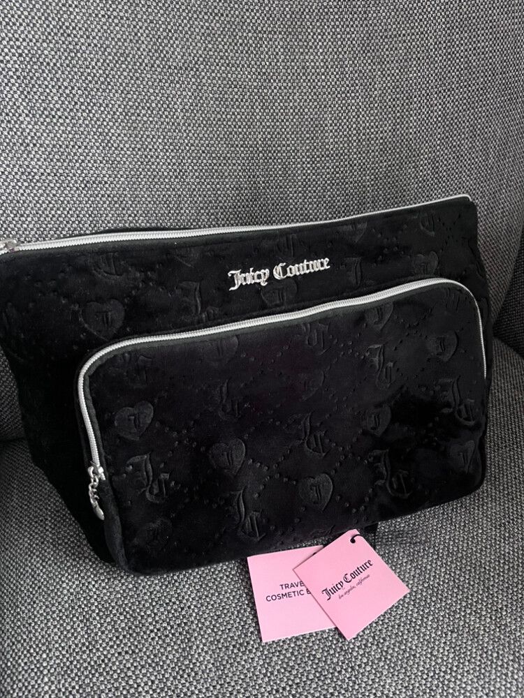 Juicy Couture Black Travel Cosmetic Bag