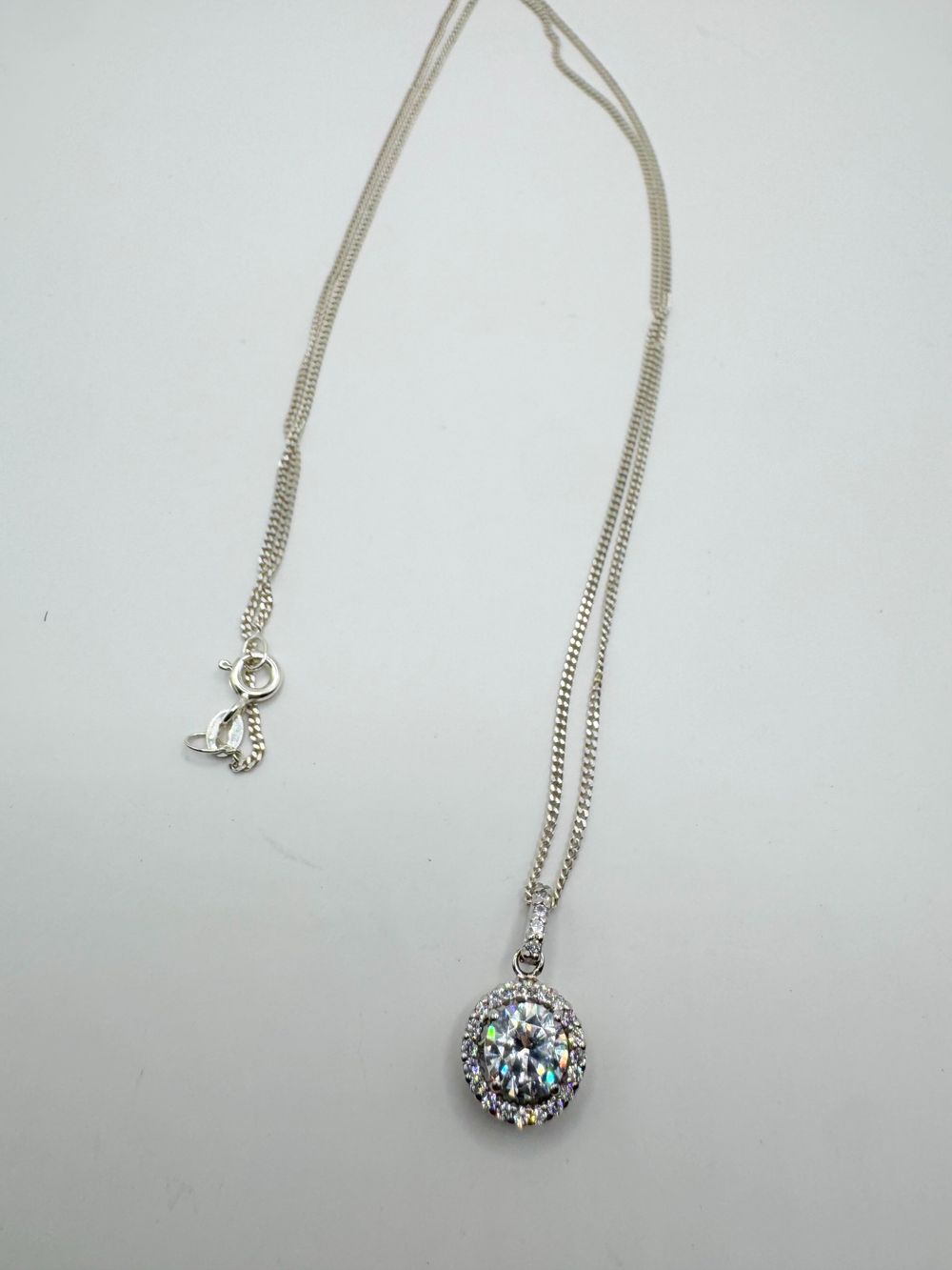 Stunning CZ pendant Sterling silver with chain