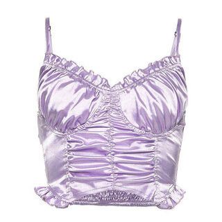 Purple Ruched Crop top
