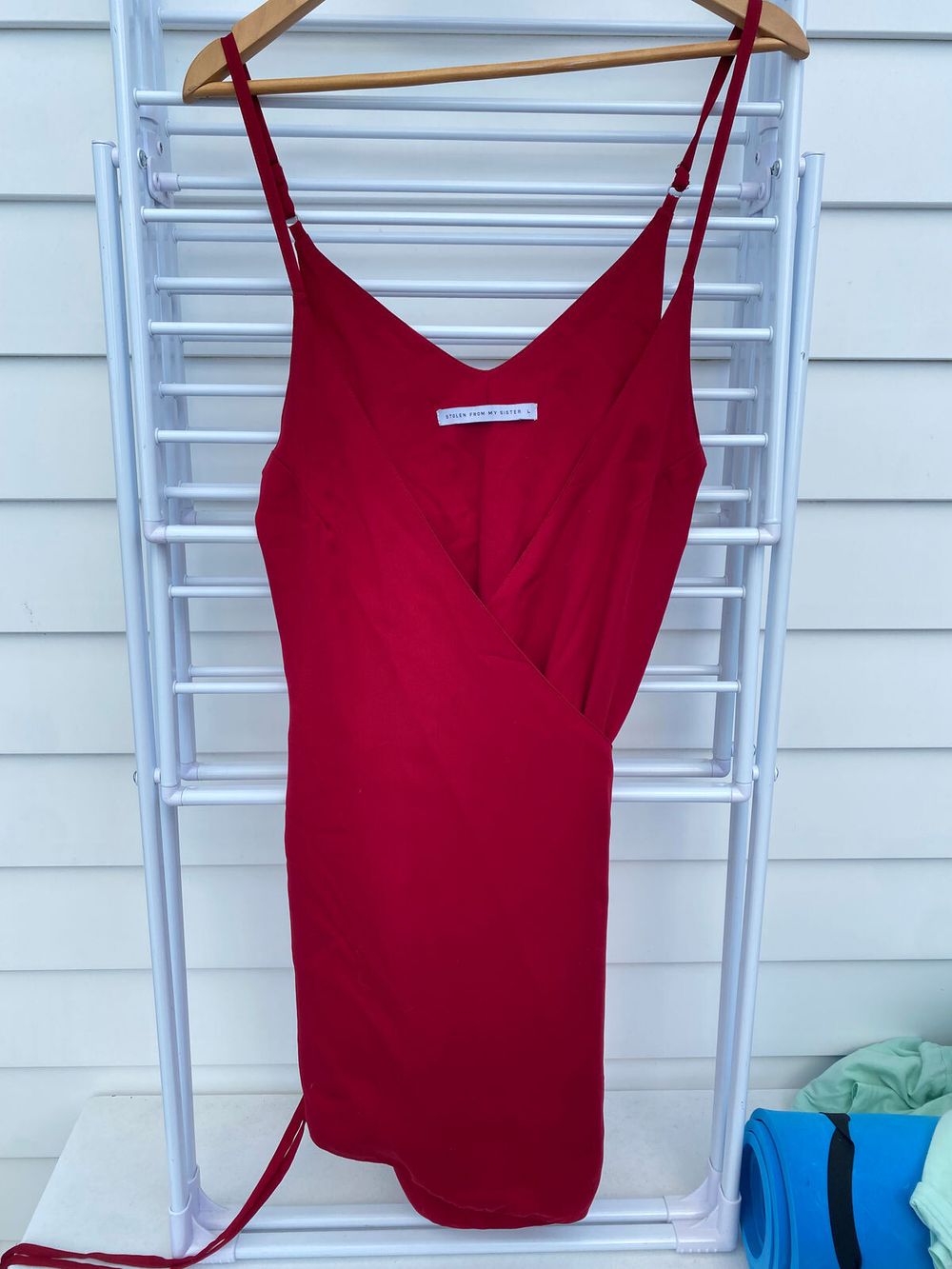 Red Wrap Mini-Dress