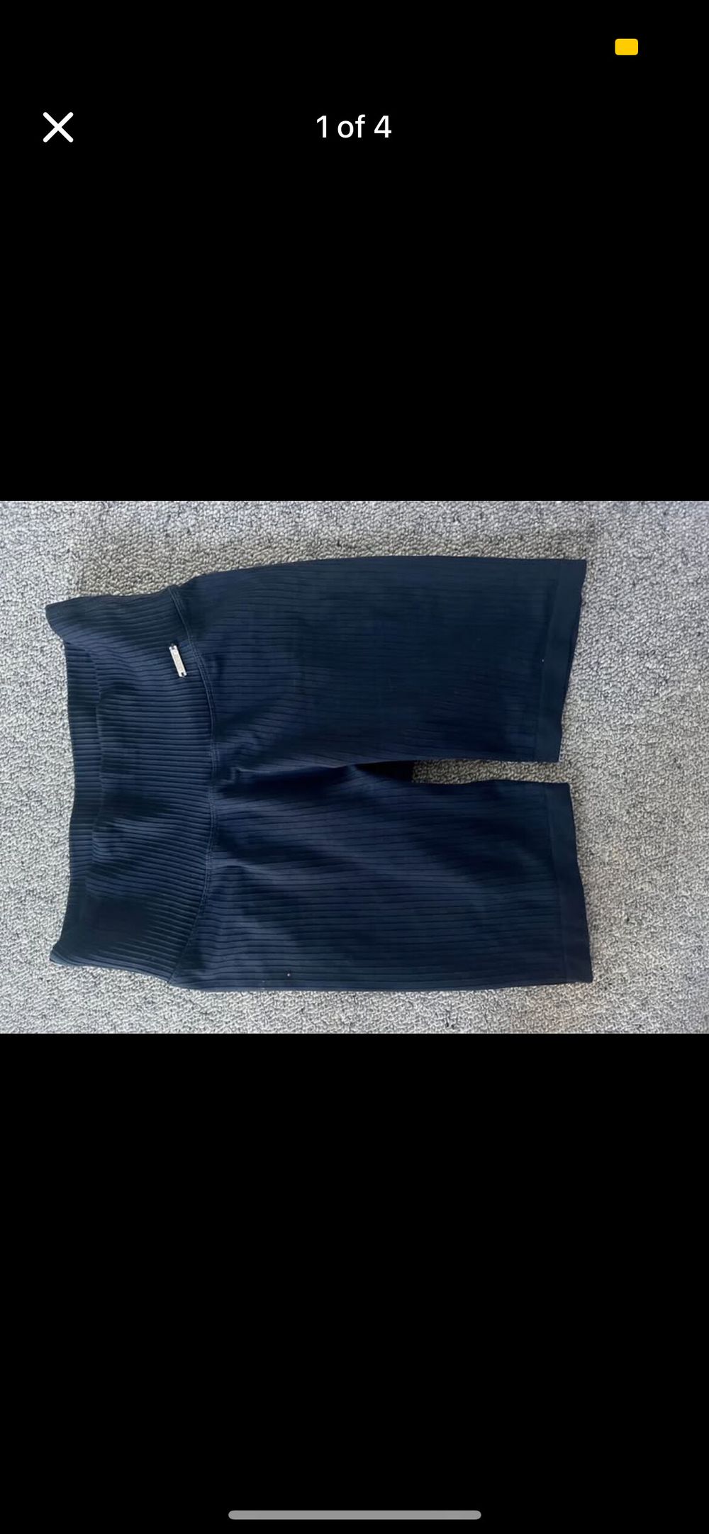 Allmin Navy blue Ribbed Shorts