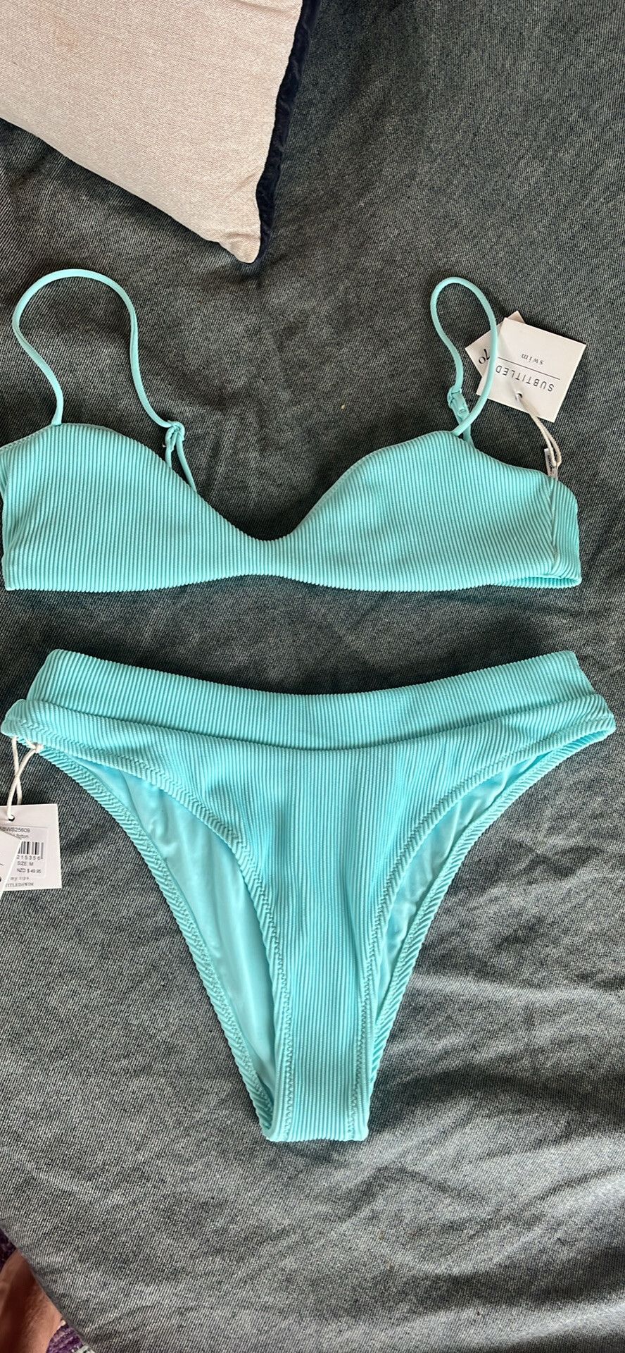 Untitled Turquoise Bikini Set