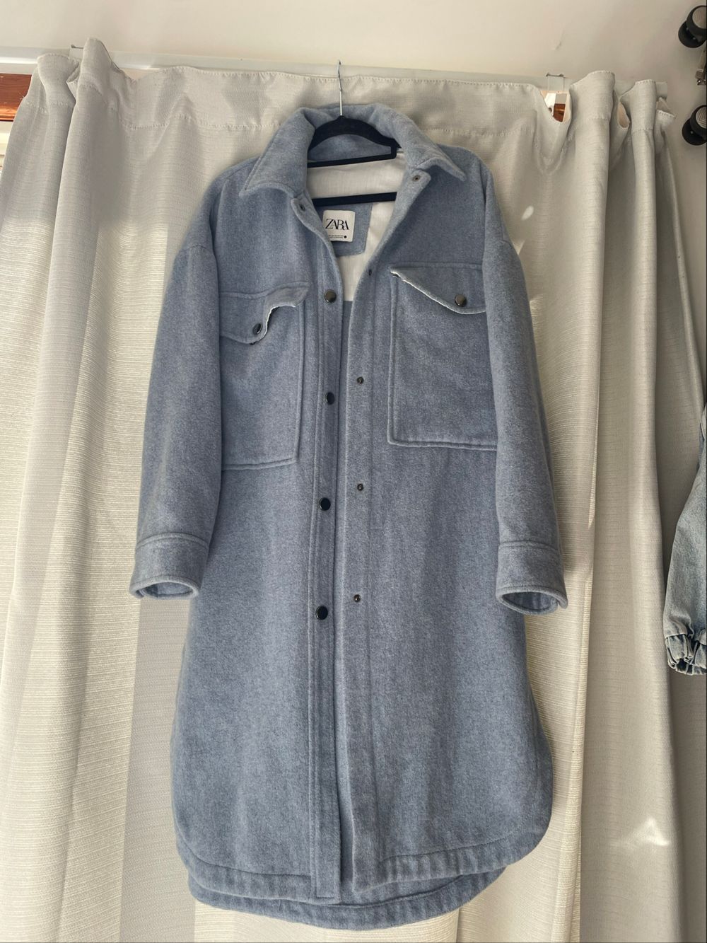 Zara wool coat blue
