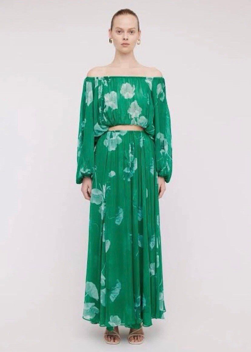 As New Women’s Scanlan Theodore Green GGT Floral 3 Piece Set Size S RRP $1,200