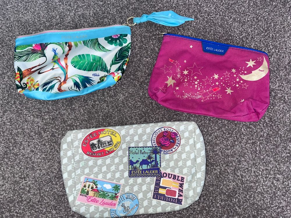 Estee Lauder Cosmetic Bags x3