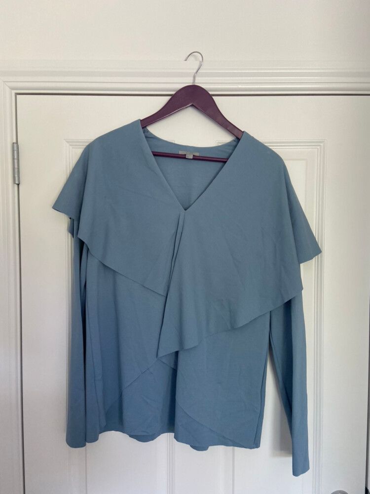 Cos Light Blue Flowy Top