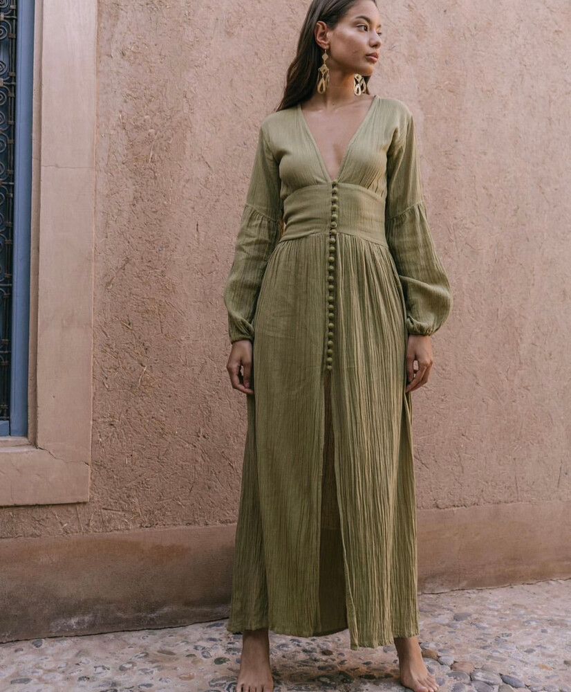 Savannah Morrow - Savannah Morrow Olive Oasis Dress on Designer Wardrobe