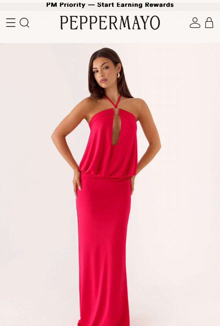 Peppermayo Pink Halter Maxi Dress