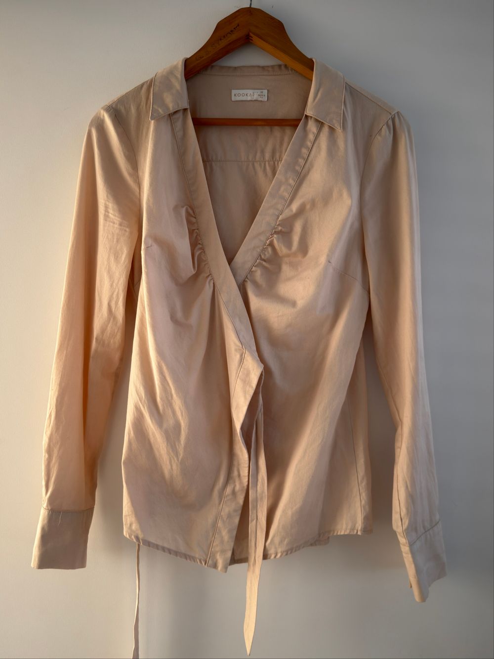 Kookai Beige Wrap Shirt