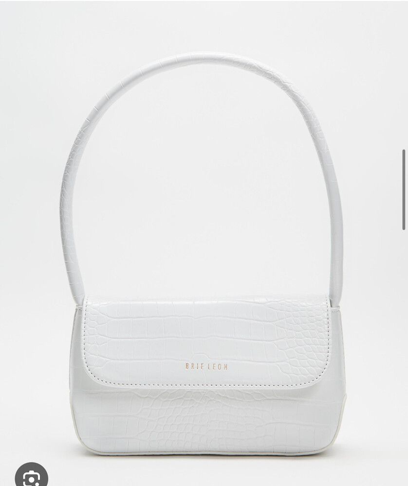 Brie Leon White Camille Baguette Bag