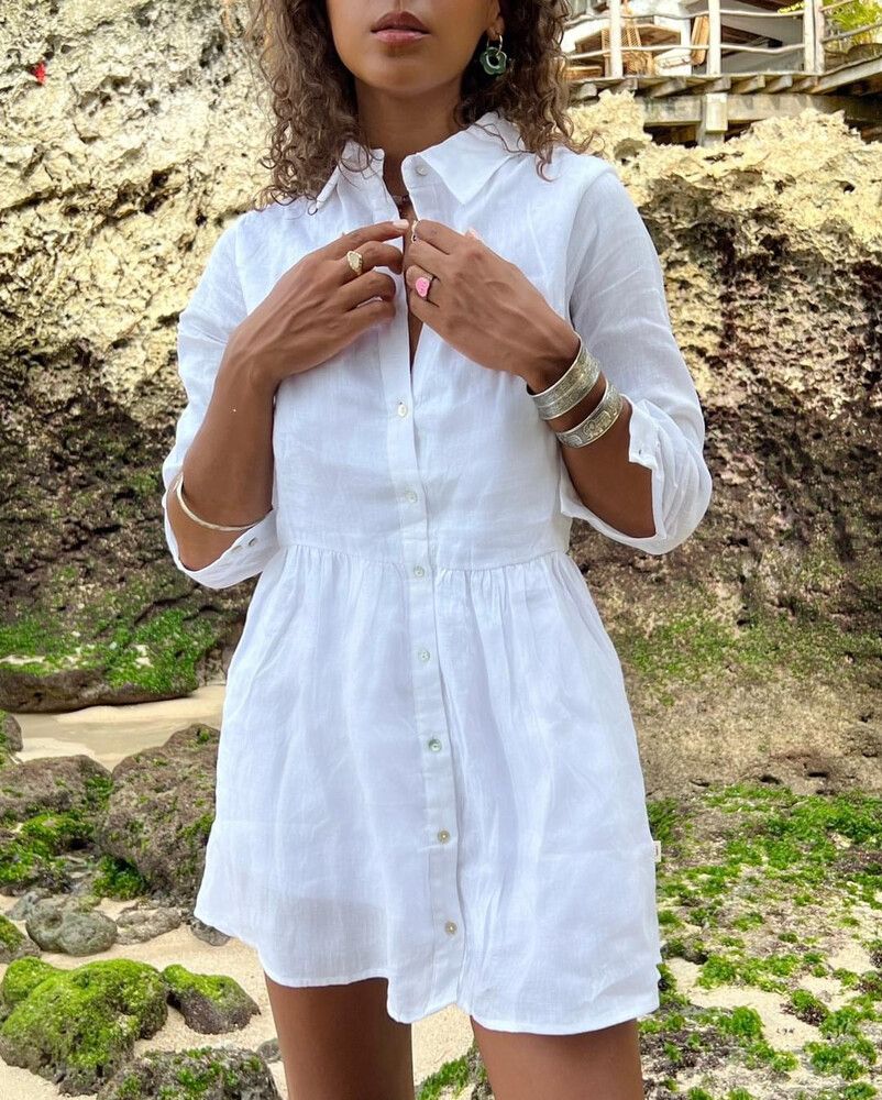 Araminta James - Araminta James Bahamas Linen Shirt Dress on Designer  Wardrobe