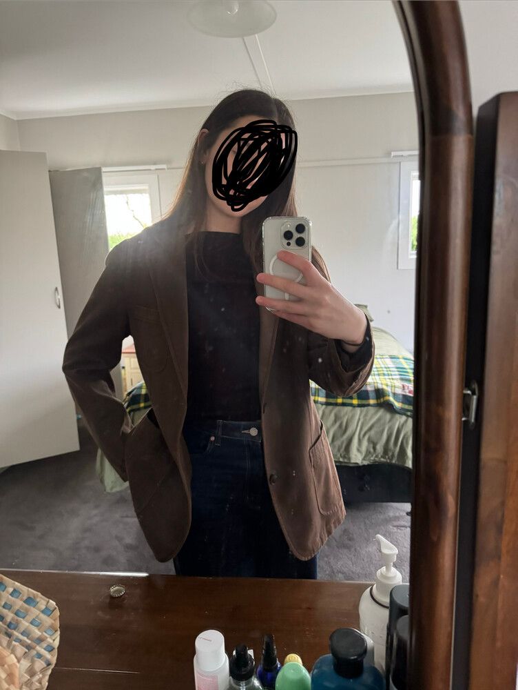 Marentino Brown faux Suede Blazer