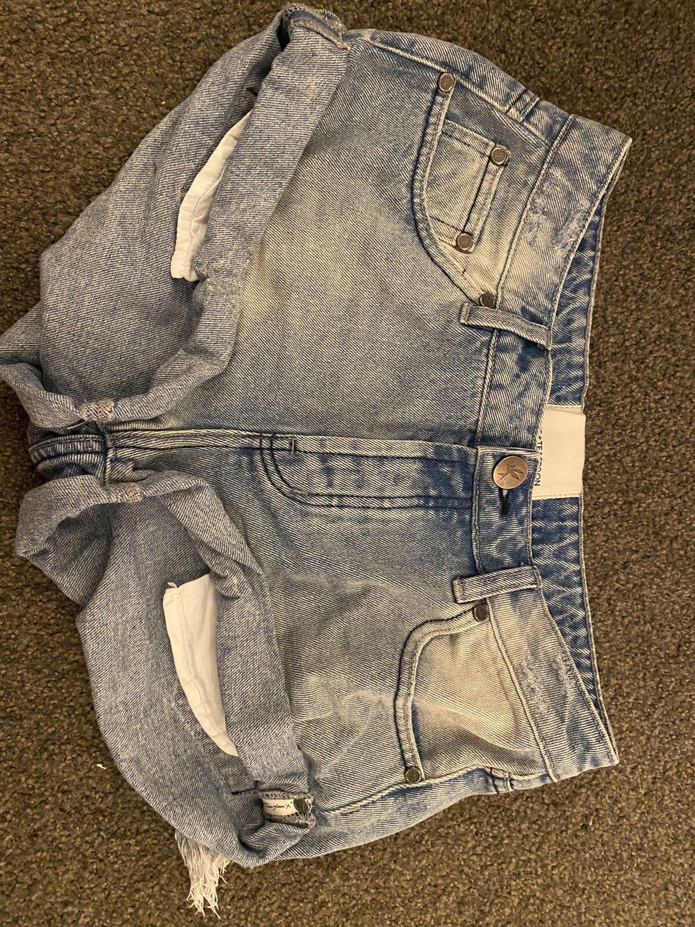One Teaspoon Low Rise Salty Dog Denim Shorts