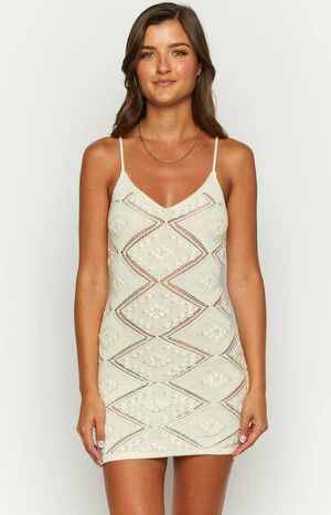 Beginning Boutique White Knit Dress