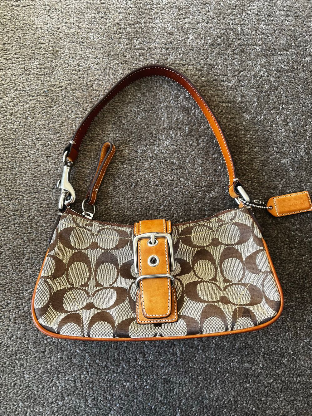 Coach Brown Signature Shoulder Bag