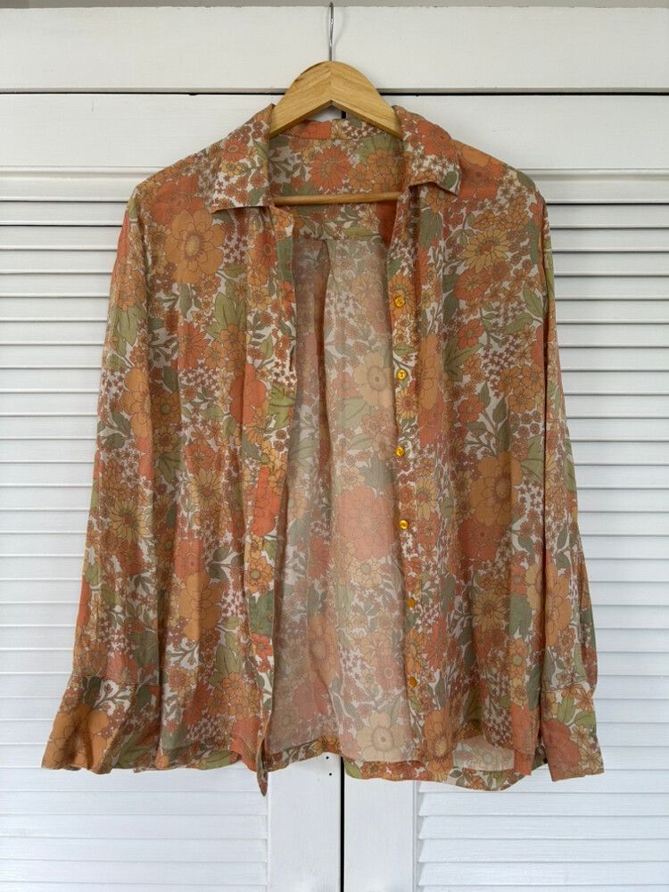 Vintage floral button up shirt