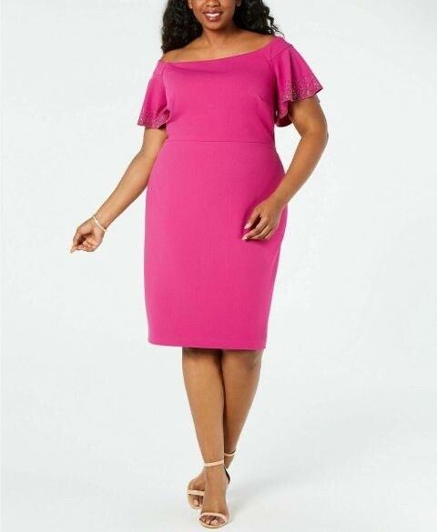 calvin klein pink off the shoulder dress Calvin Klein off the shoulder dress