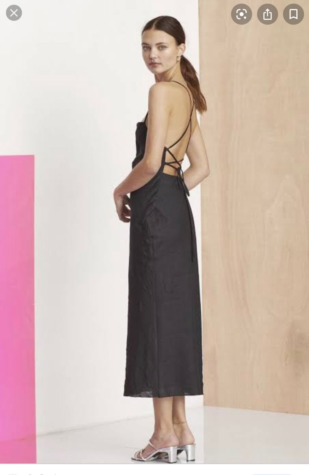 Bec & Bridge - Bec and Bridge, black linen Dreamer Midi Dress on Designer  Wardrobe