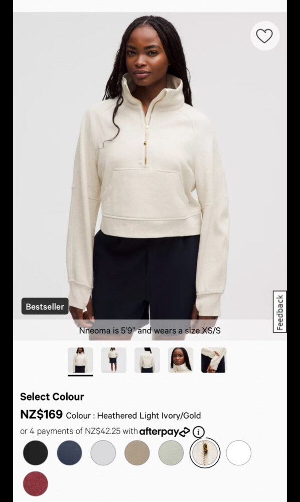 Lululemon Scuba Oversized Funnel-Neck Half Zip
