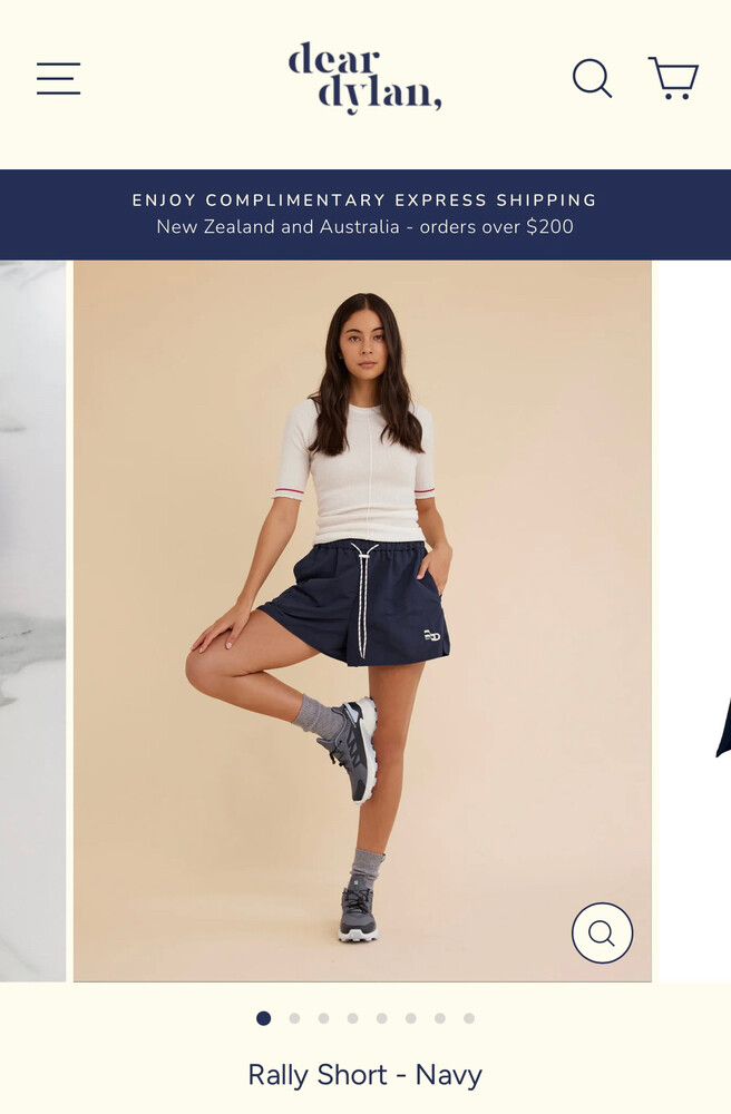 NEW Dear Dylan Navy Rally Short RRP$129.95