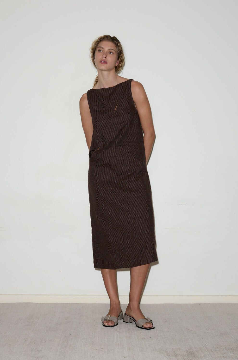 chinese dress ladies Strapless Linen Dress main image 1