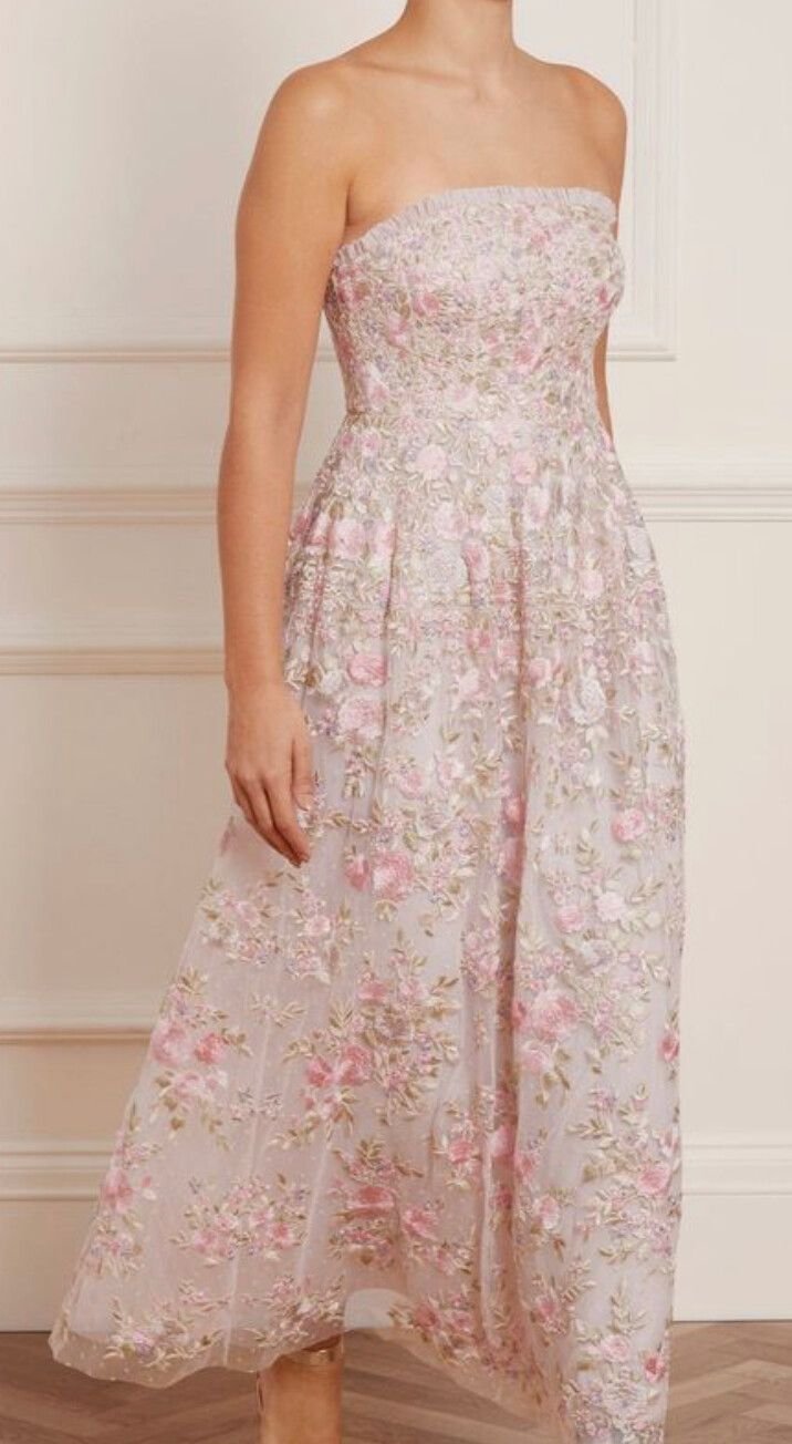 needle and thread bridesmaid dresses Celestia Ribbon Bodice Ankle Gown
