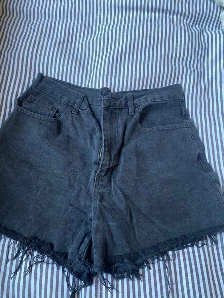 High A Line Denim Shorts