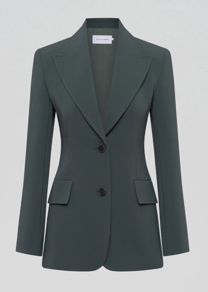Scanlan Theodore - Crepe Knit Tailored Blazer + Suit Pant Set