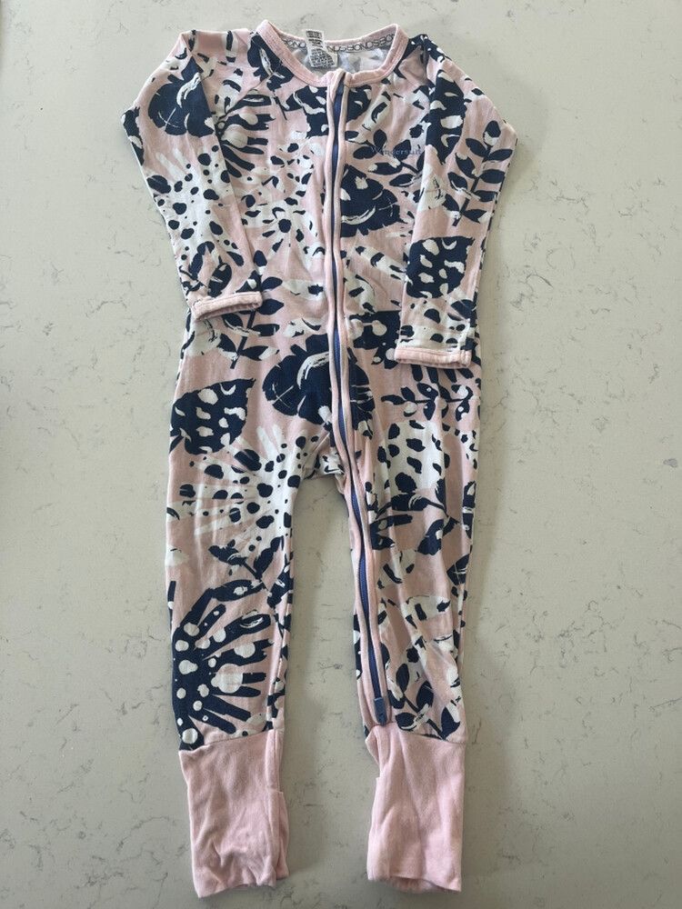 Bonds Pink & Navy Floral Wondersuit