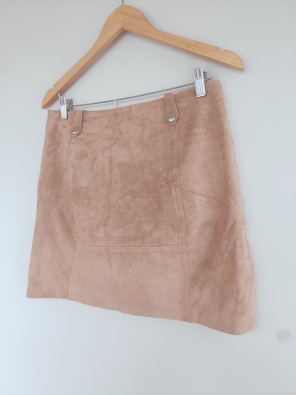 Genuine Leather Suede tan skirt