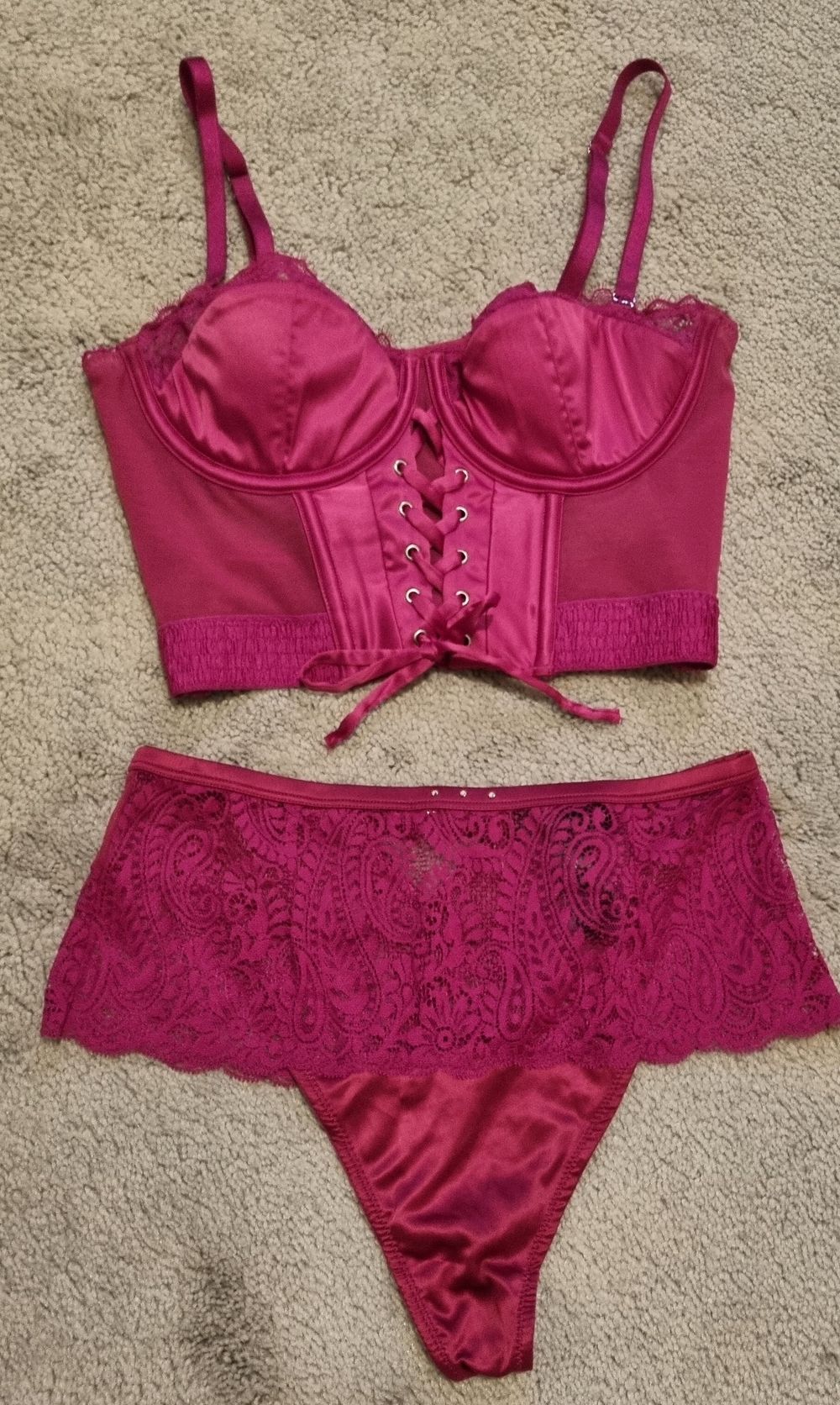 Hot Pink Bustier + Brief