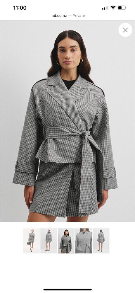 Country Road Gingham Wrap Jacket