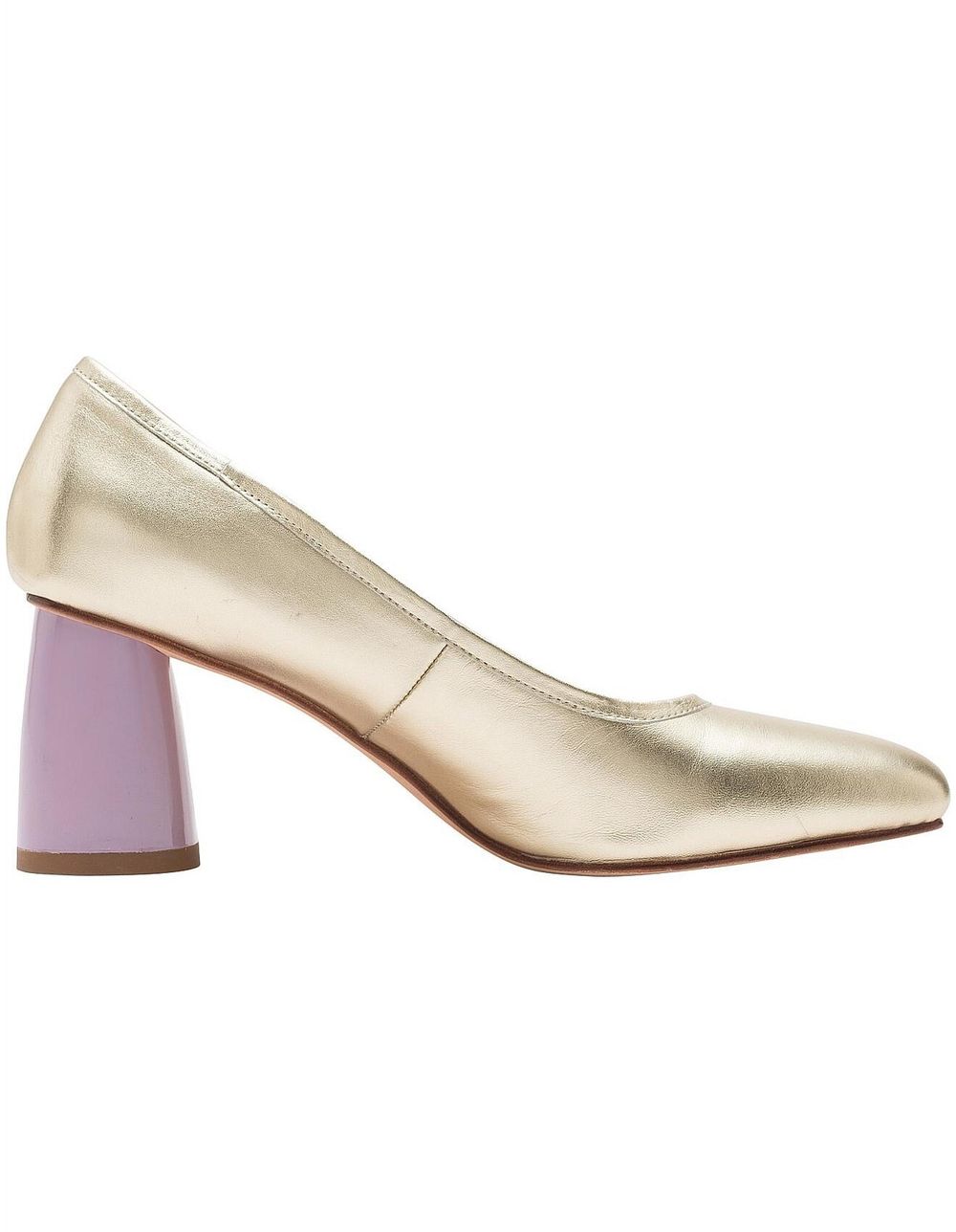 Kate Sylvester Limited Edition lilac block gold heels