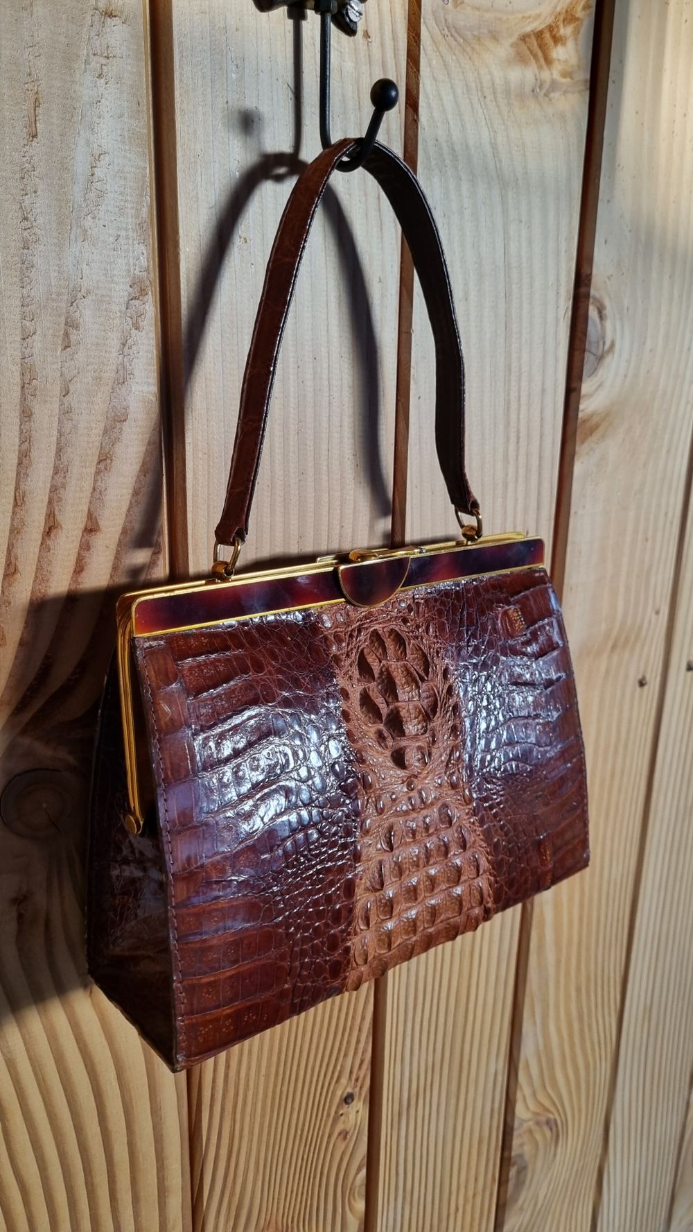 Crocodile Leather Bag from WW2 Era