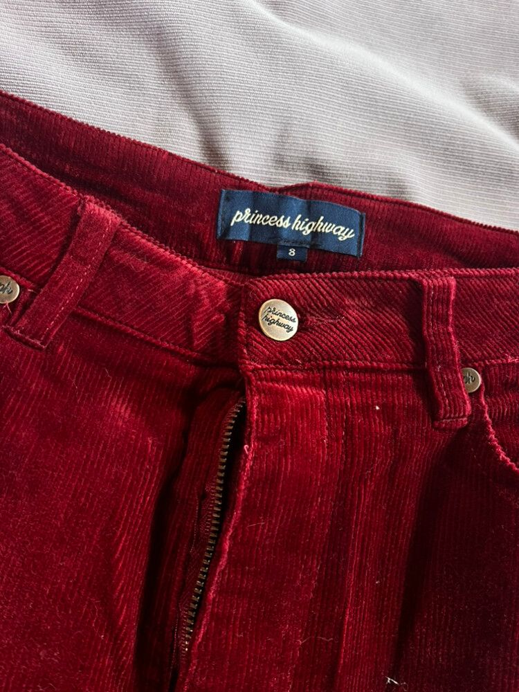 Princess Highway Red Corduroy Pants
