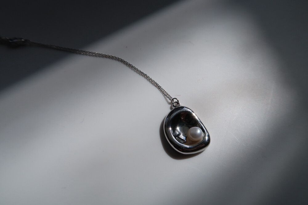 Silver and Pearl Necklace