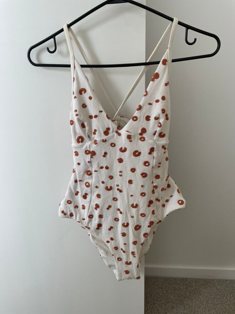 Zulu & Zephyr Cream/Brown Swimsuit