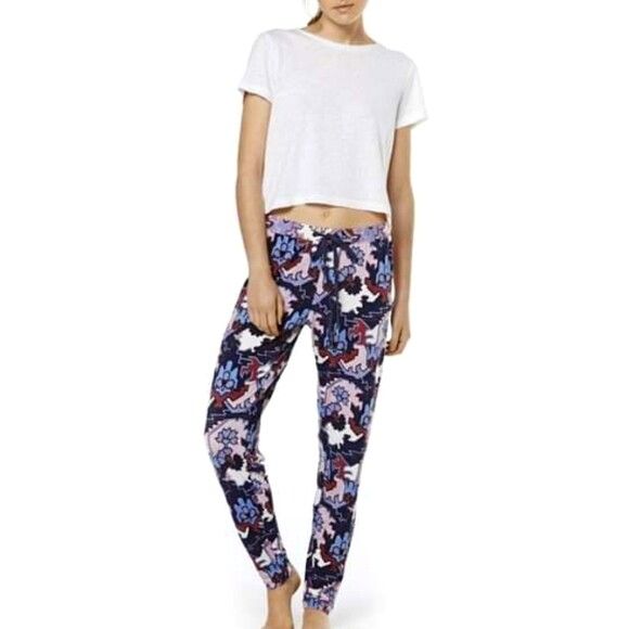TIGERLILY Playa Illetes Purple Boho Casual Stretch Pants NWT RRP$149