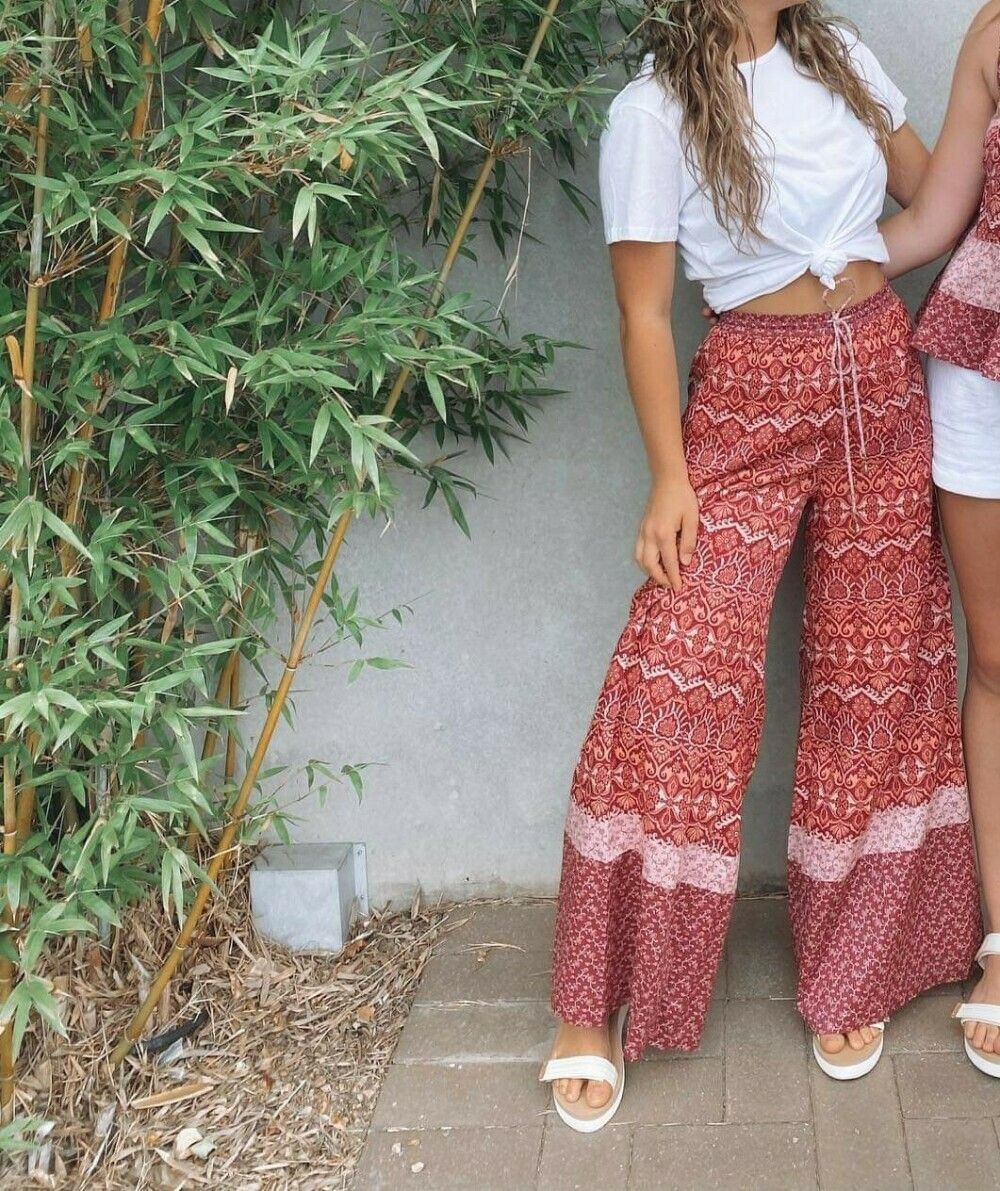 TIGERLILY Nivi Red High Waisted Wide Leg Pants NWT RRP$199