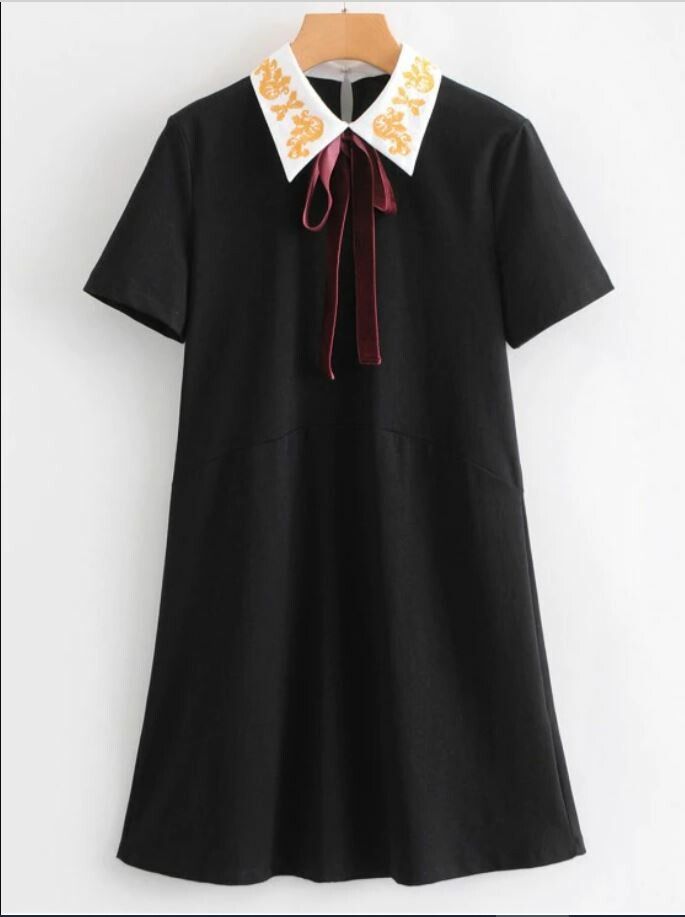 zara black dress with white collar Zara White Short Sleeve Cutout Twist Front Notch Collar Mini Blazer Wr –  Brie