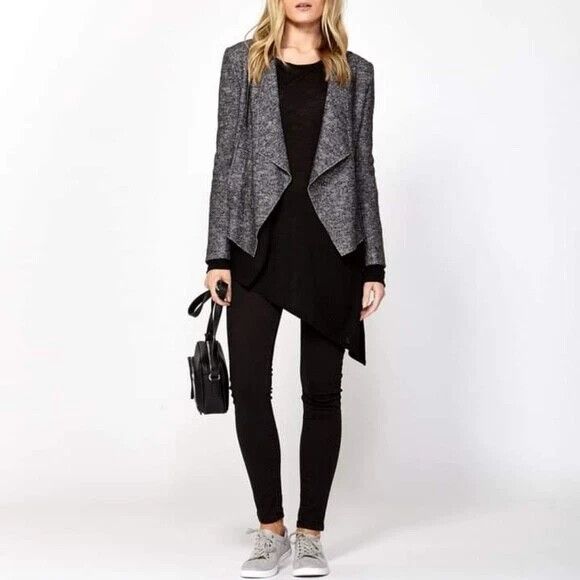 DECJUBA Wool blend Cardi Waterfall Jacket Blazer
